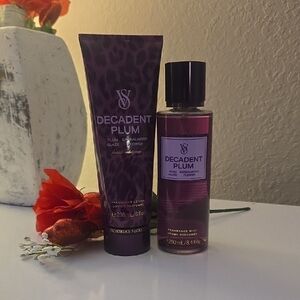 Victoria's Secret Decadent Plum Body Wash Set - Purple